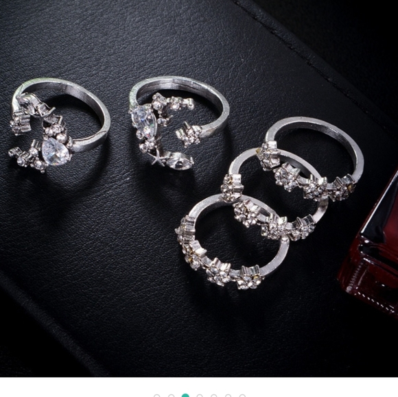 5 PC Moon Ring Set - Picture 5 of 7
